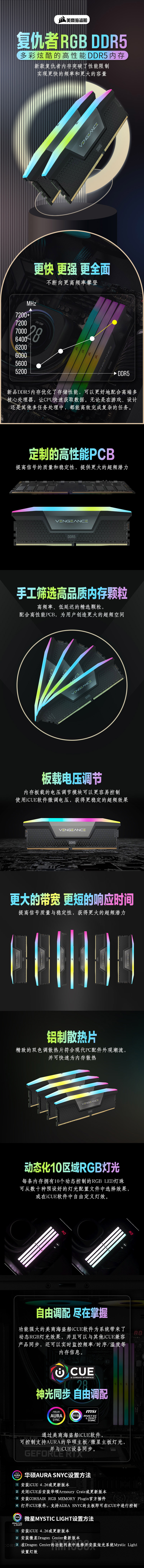 DDR5複仇者RGB黑